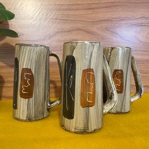Laurentian Pottery Mugs by Irène May Kominik
